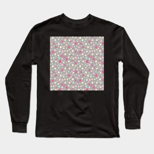 Grey and Pink Polka Dot Long Sleeve T-Shirt